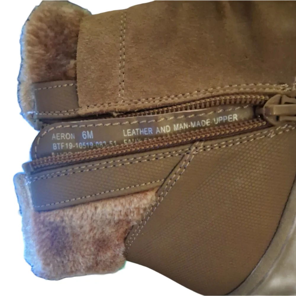 BareTraps Tan Winter Boots with Faux Fur